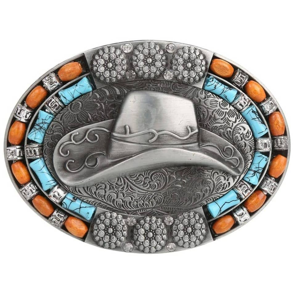 Boucle de Ceinture Chapeau de Cowboy