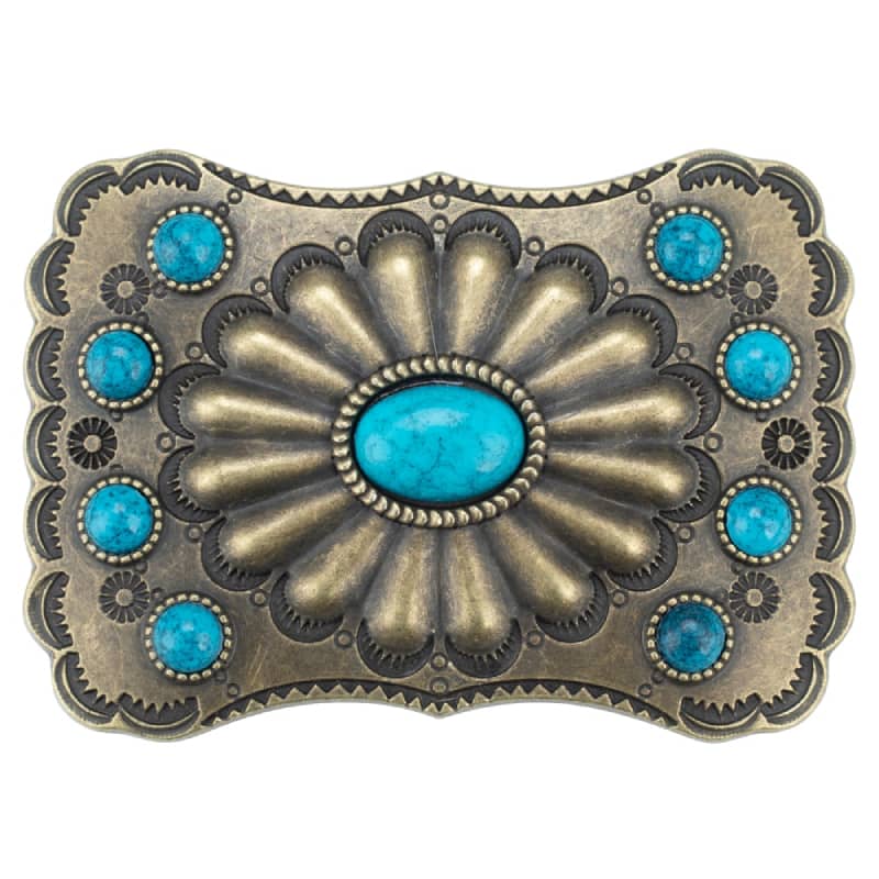 Boucle de Ceinture Country Turquoise