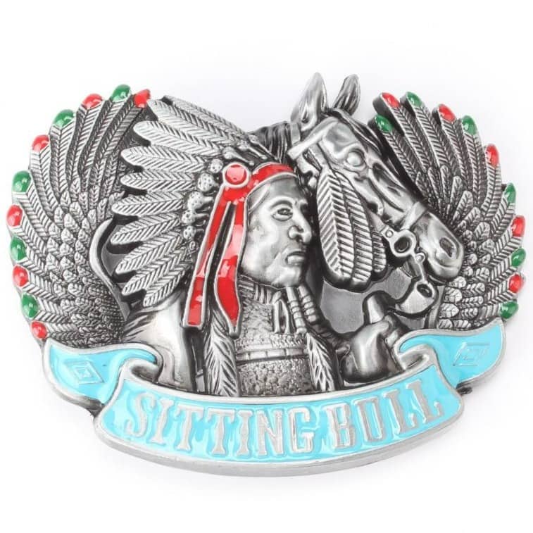 Boucle de Ceinture Western Sitting Bull