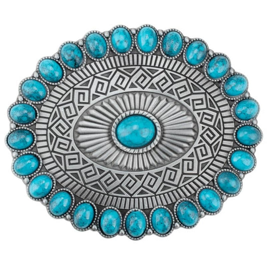 Boucle de Ceinture Western Turquoise