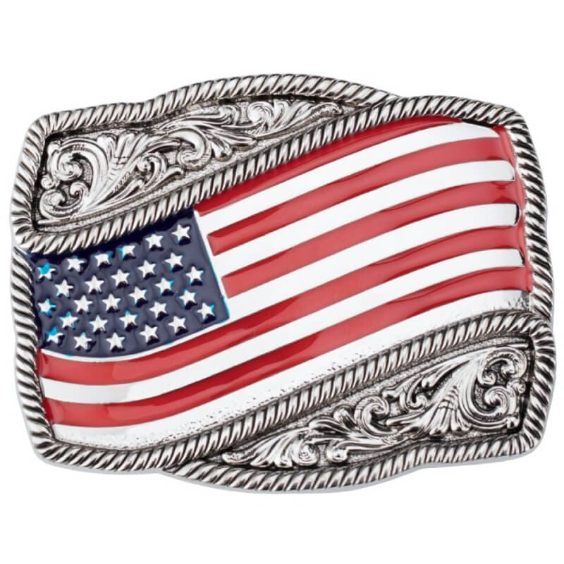 Boucle de Ceinture Western USA Colorée