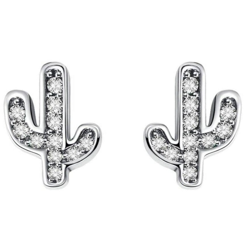 Boucles d'Oreilles Cactus Style diamants