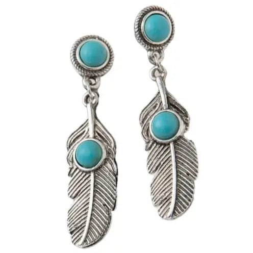 Boucles d'Oreilles Country Plume