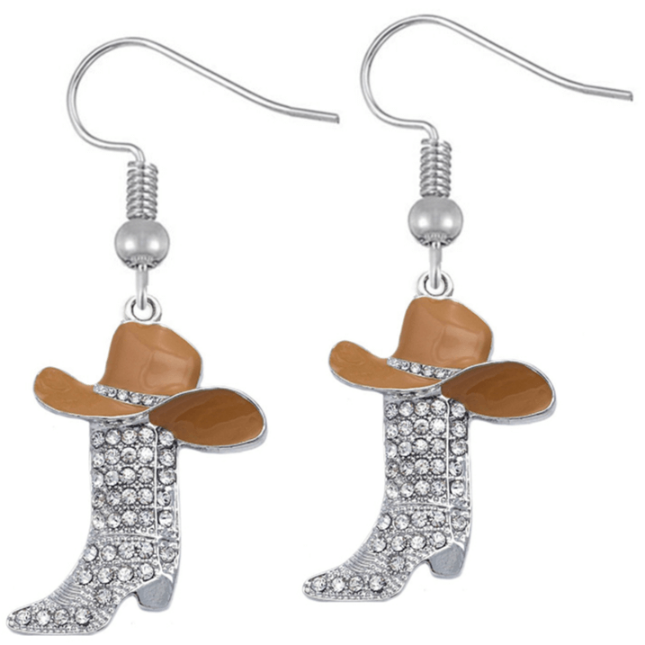 Boucles d'Oreilles Cowboy Marron