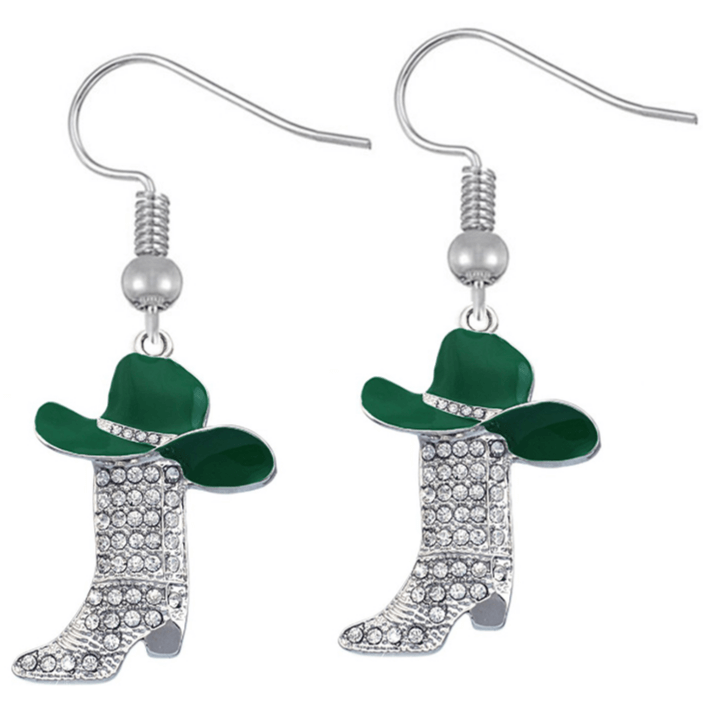 Boucles d'Oreilles Cowboy Vert