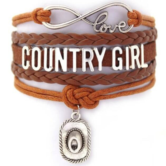 Bracelet Country pour Femme Marron