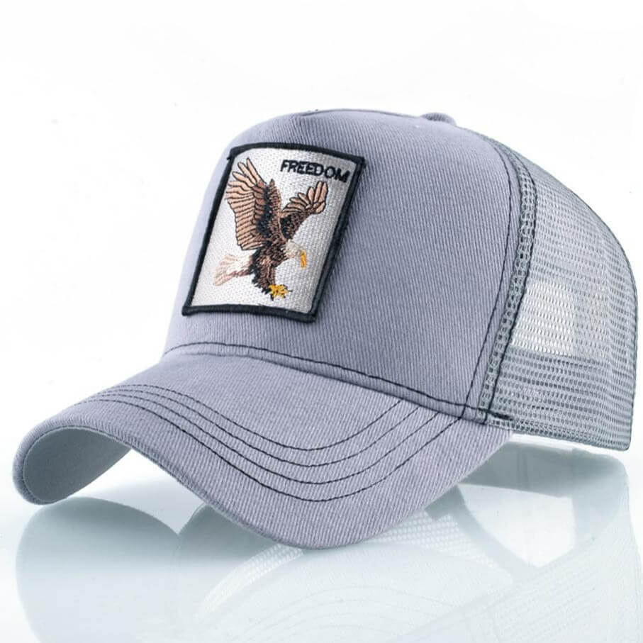 Casquette Américaine Aigle Gris