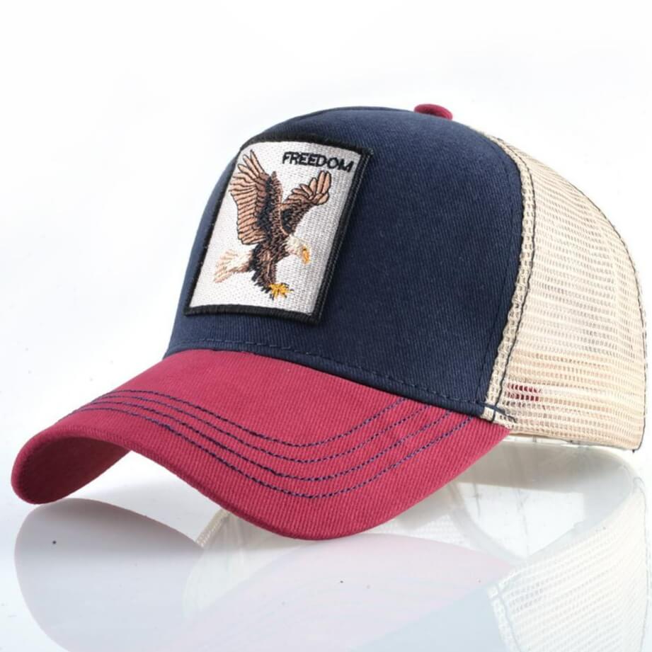 Casquette Américaine Aigle Rouge/bleu marine