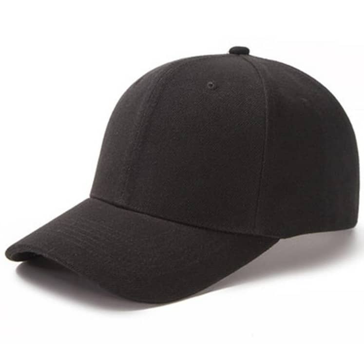 Casquette Américaine Noire Tissu