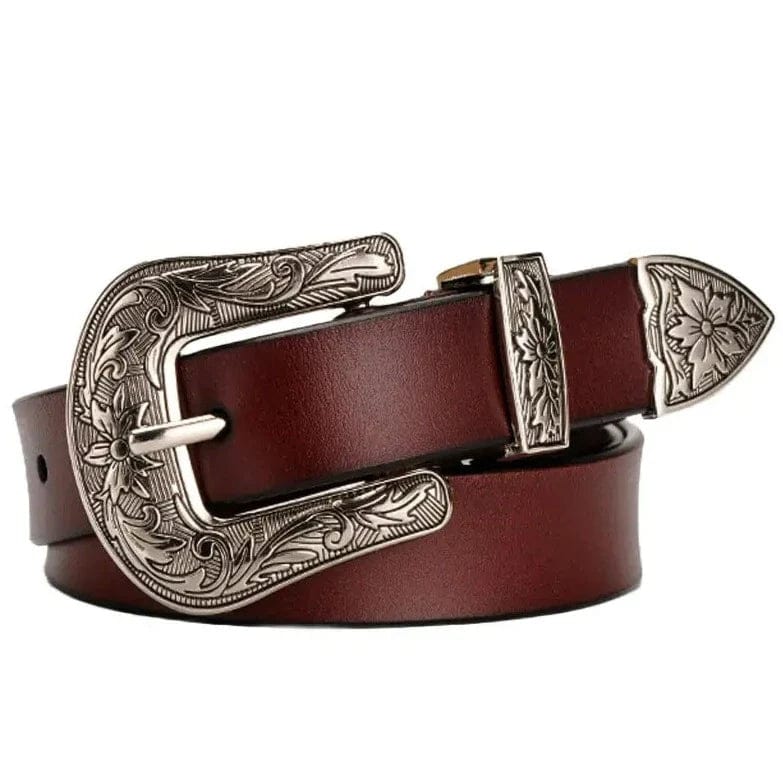 Ceinture Équitation Western Marron / 95cm