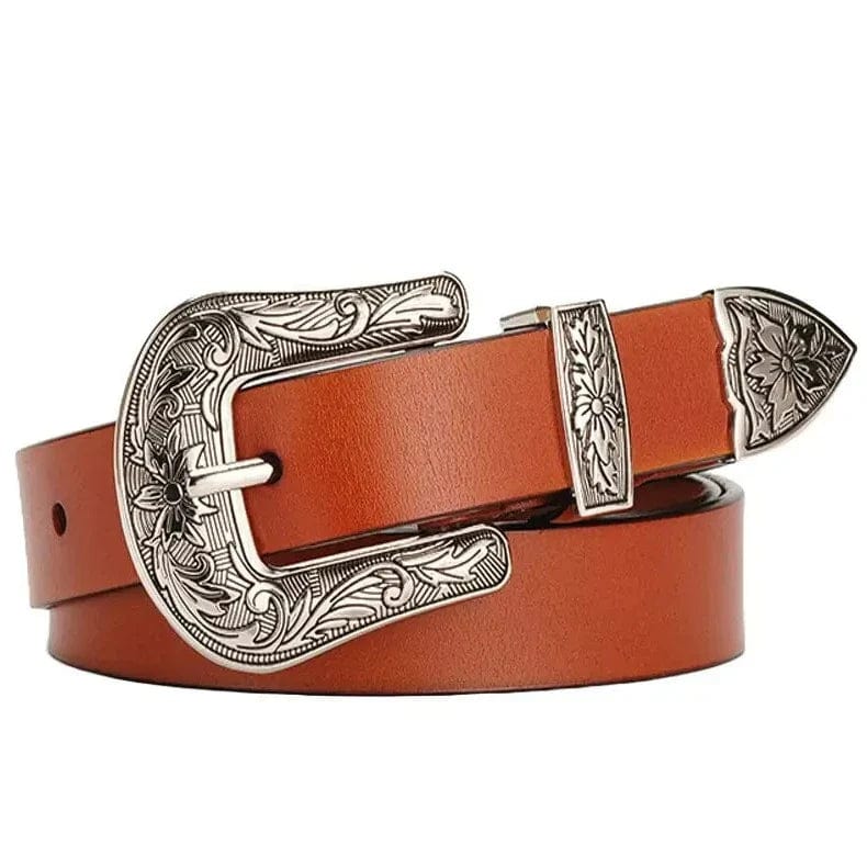 Ceinture Équitation Western Marron clair / 95cm