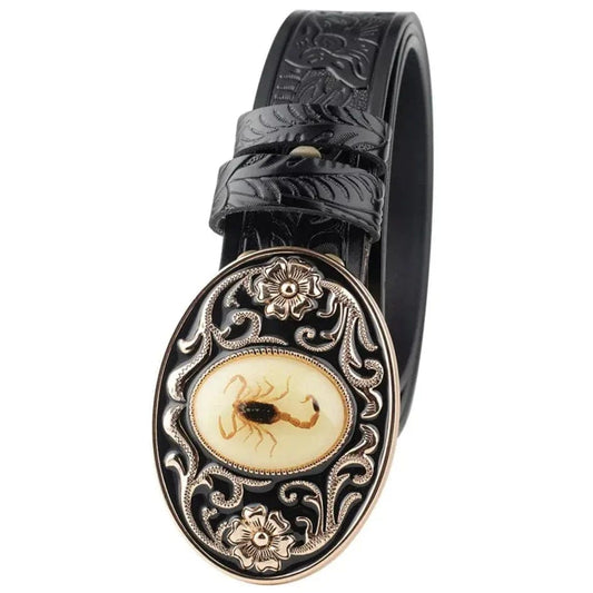 Ceinture Scorpion en Cuir