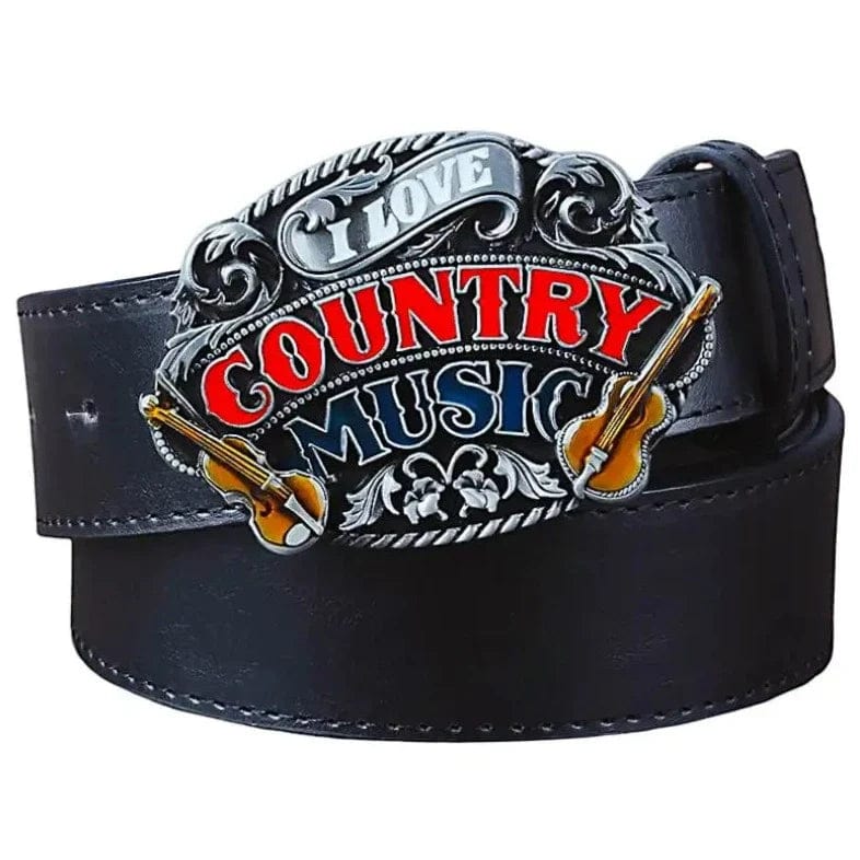 Ceinture Western Country Noir / 105cm