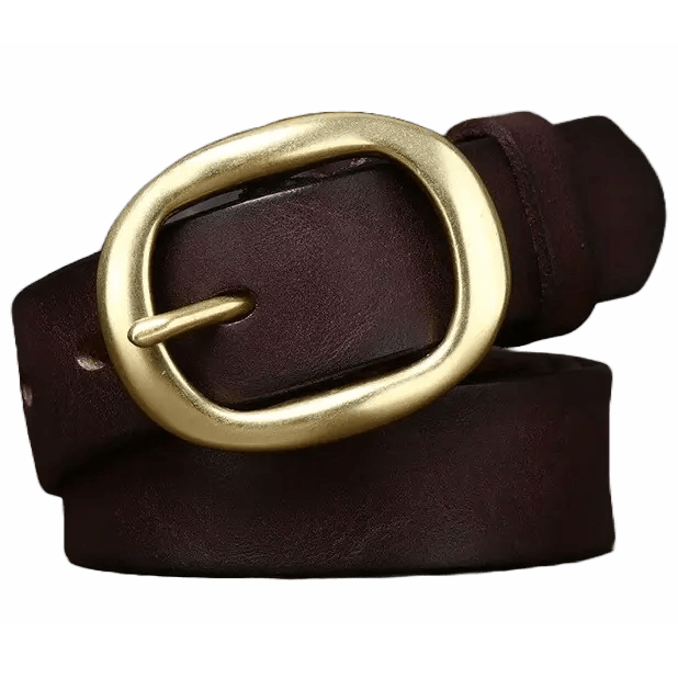 Ceinture Western en Cuir Marron Femme