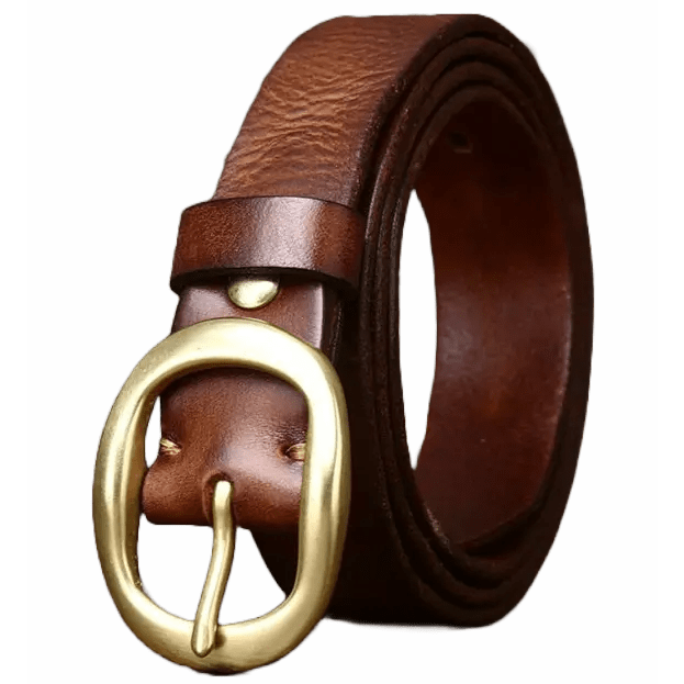 Ceinture Western en Cuir Marron Femme Marron / 95cm