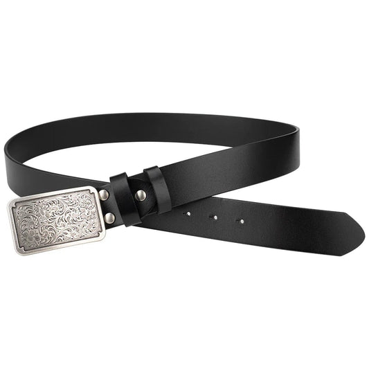 Ceinture Western Femme en Cuir Noir