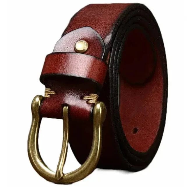 Ceinture Western Large Bordeaux / 105cm