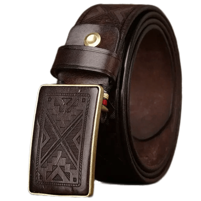 Ceinture Western Mexicaine Chocolat / 105cm