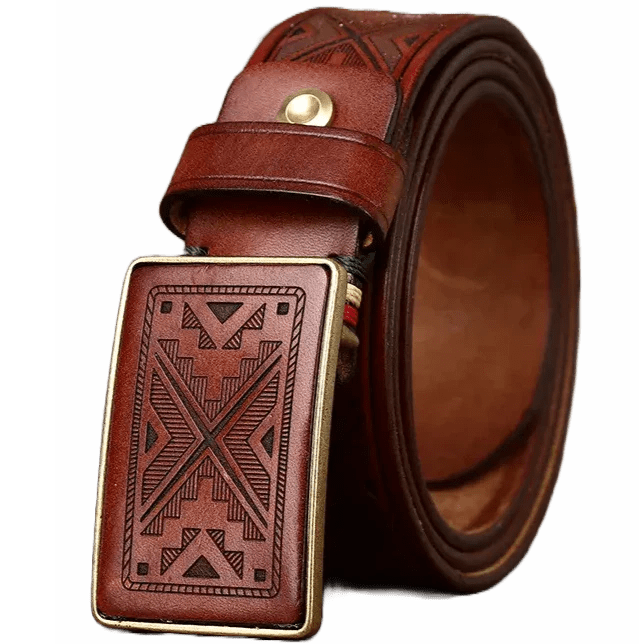 Ceinture Western Mexicaine Marron / 105cm