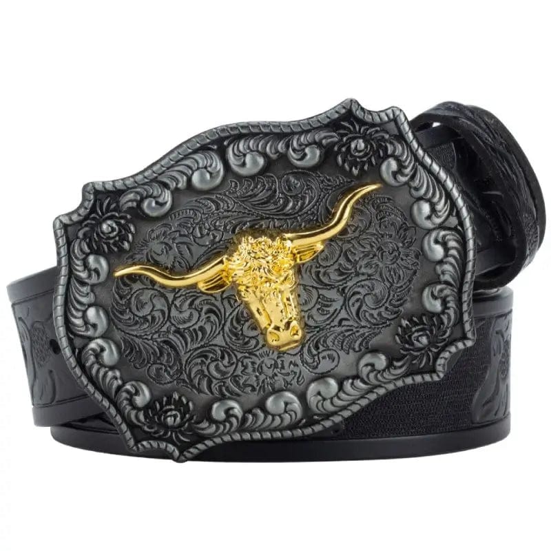 Ceinture Western Noire Doré / 100cm