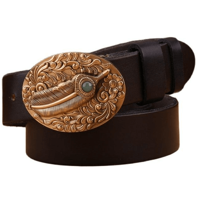 Ceinture Western Plume Noir / 100cm