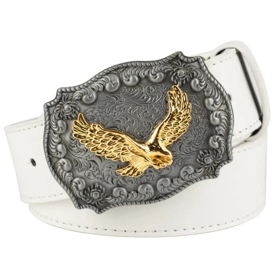 Ceinture Western Vintage Blanc / 105cm