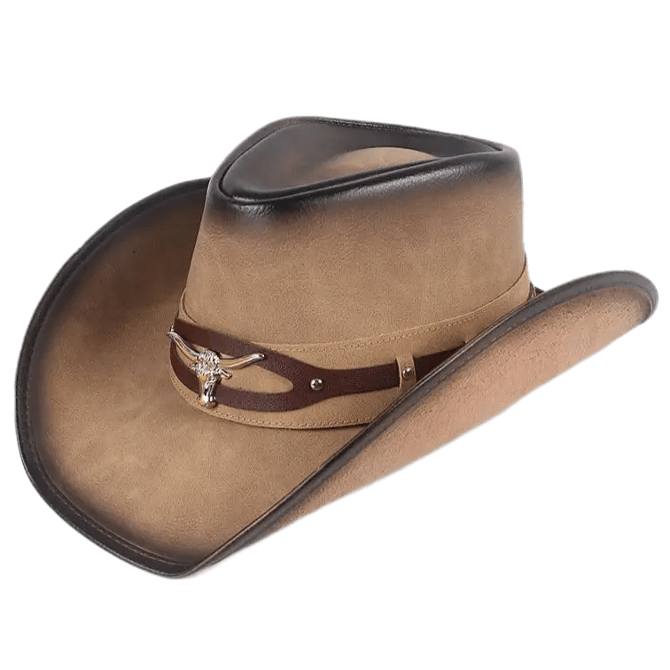 Chapeau de Cowboy en Cuir Homme