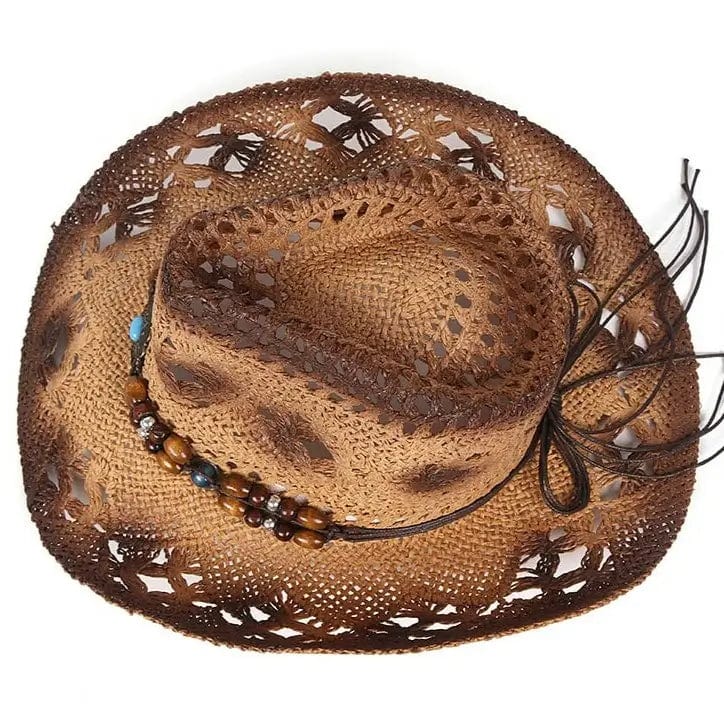 Chapeau de Cowboy en Paille pour Femme