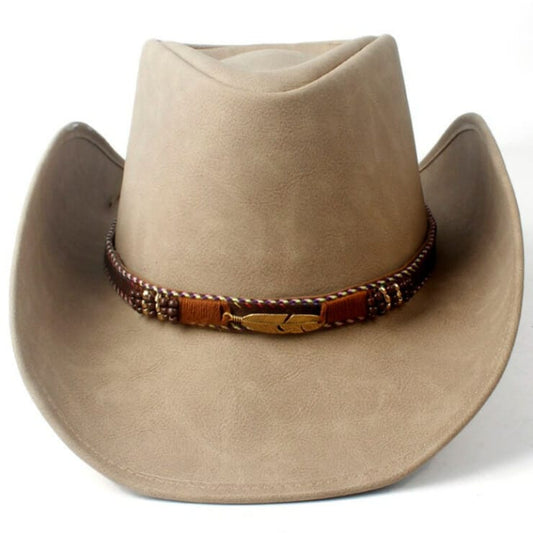 Chapeau de Cowboy Femme en Cuir