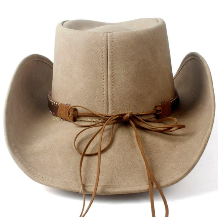 Chapeau de Cowboy Femme en Cuir