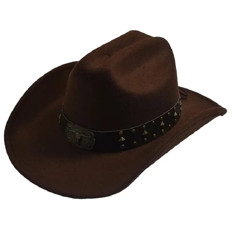 Chapeau Western en Feutre Marron