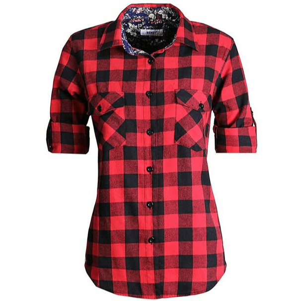 Chemise Country Rouge pour Femme XS