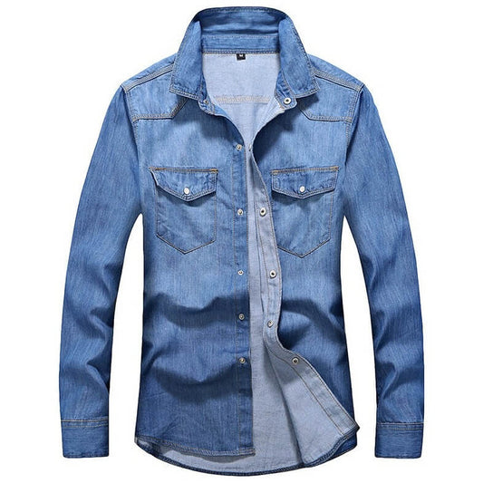 Chemise Cowboy en Jean Bleu clair / M