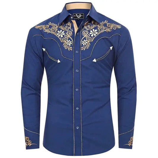 Chemise Western Bleue S