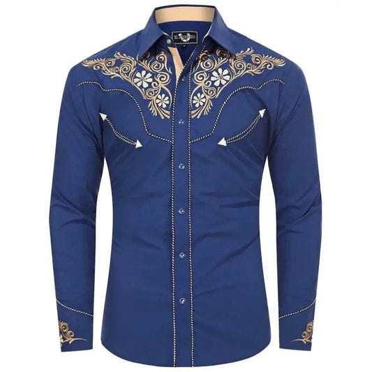 Chemise Western Bleue S