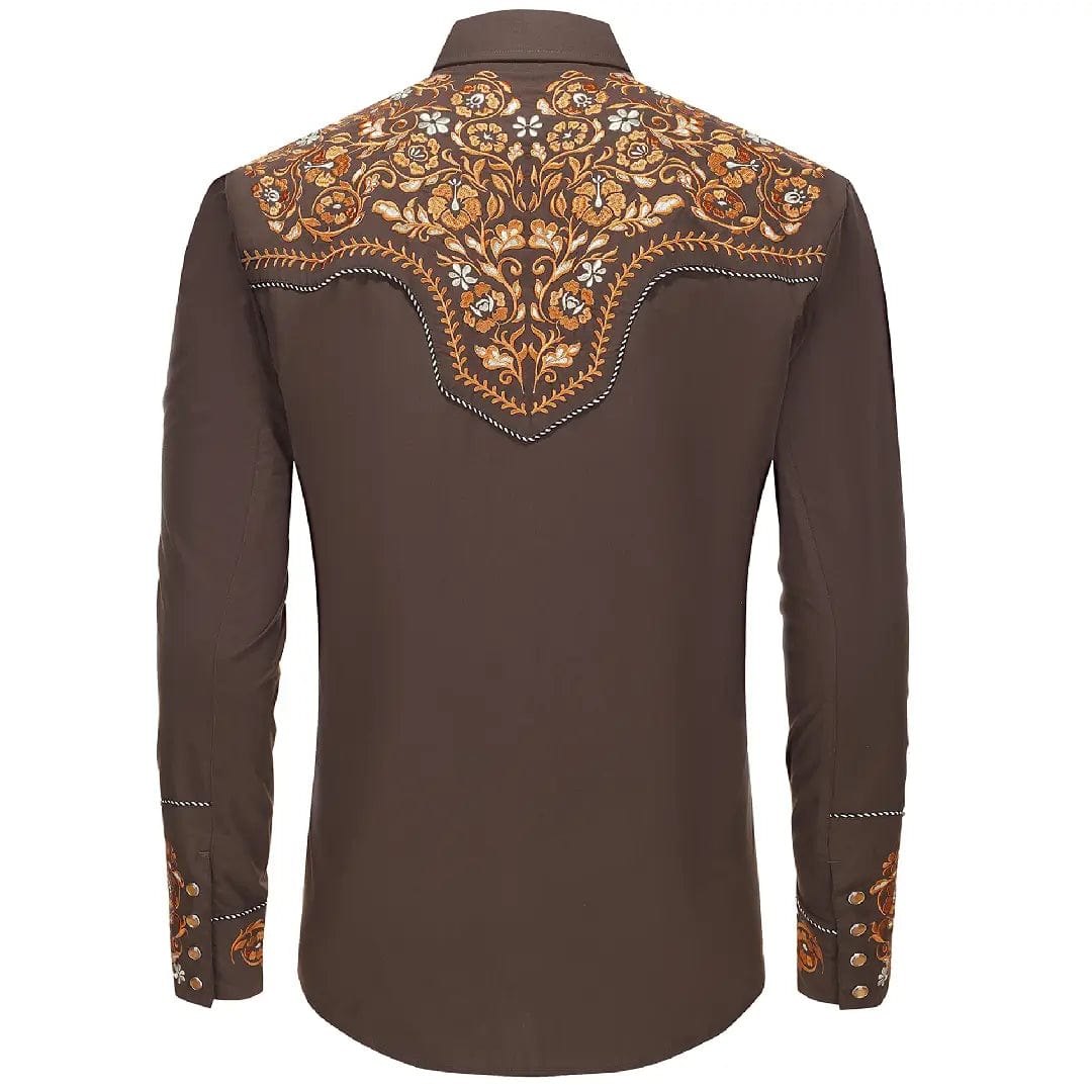 Chemise Western Homme Marron