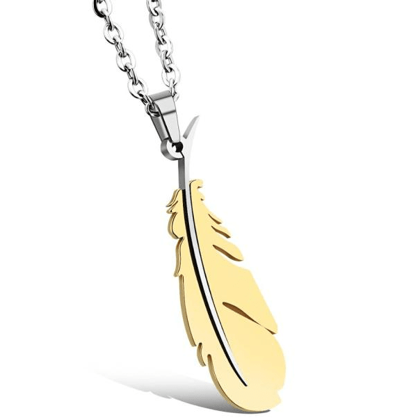 Collier Pendentif Plume Doré / Pendentif seul