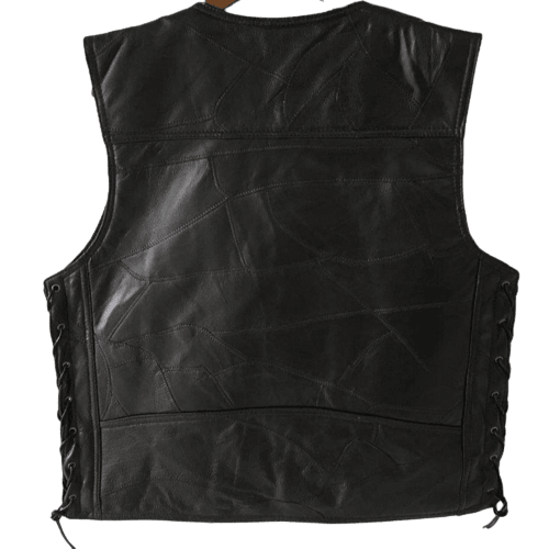 Gilet Western en Cuir Homme