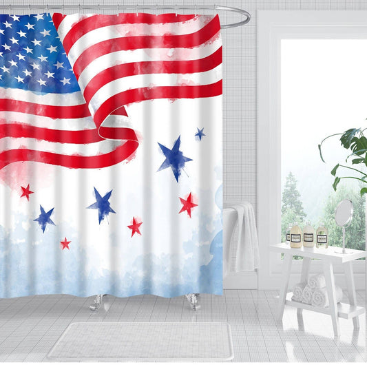 Rideau de Douche Drapeau Américain 90x180cm