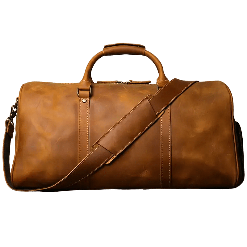 Sac de Voyage Western en Cuir Marron