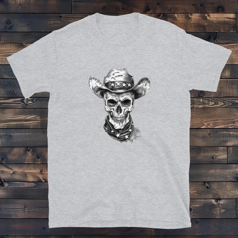 T-Shirt Cowboy Skull Gris / S