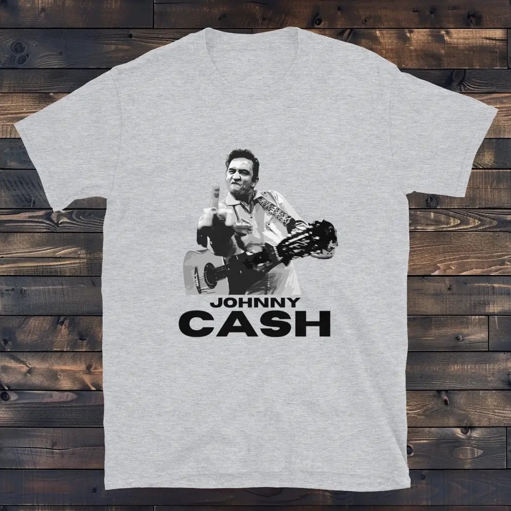 T- Shirt Johnny Cash Finger Gris / S