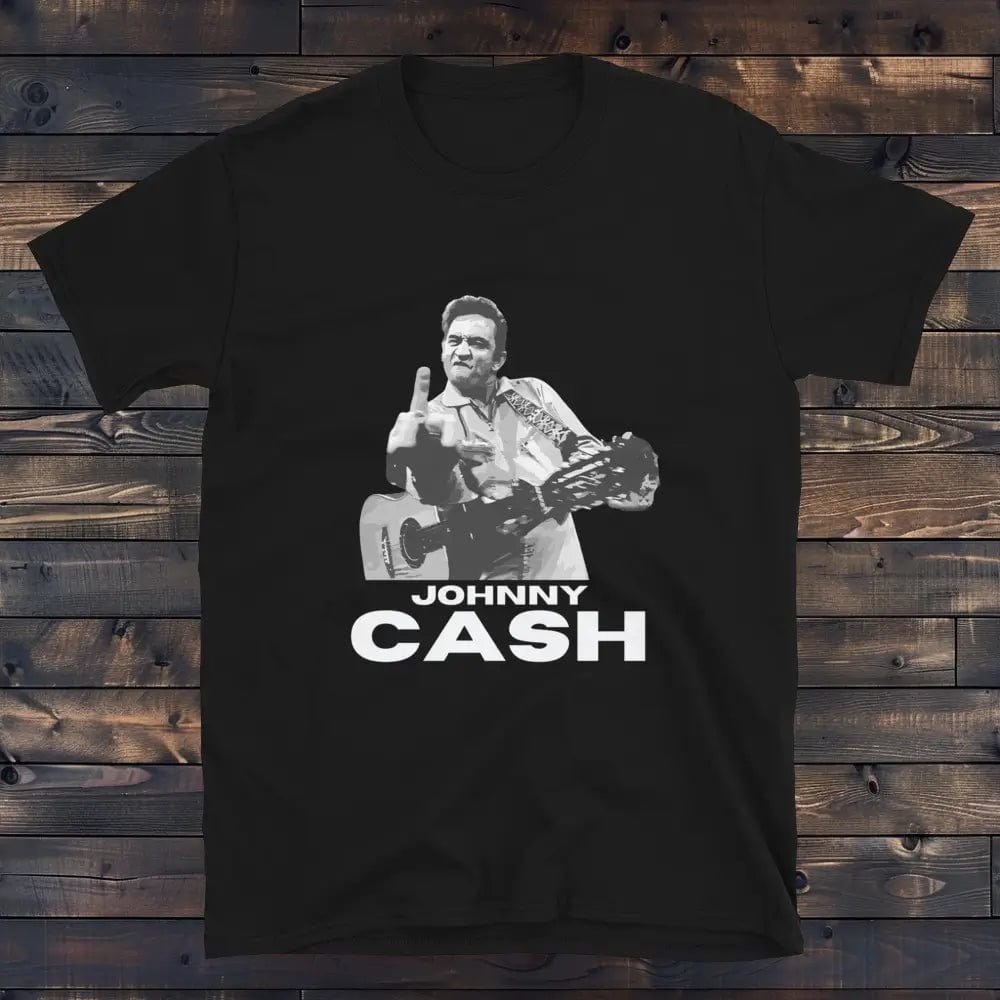 T- Shirt Johnny Cash Finger Noir / S