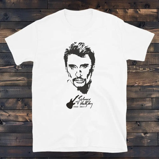 T-Shirt Johnny Hallyday Blanc S