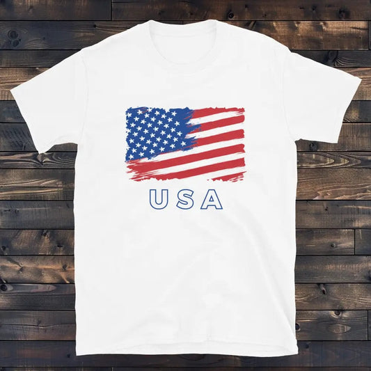 T-Shirt USA Homme Blanc / S