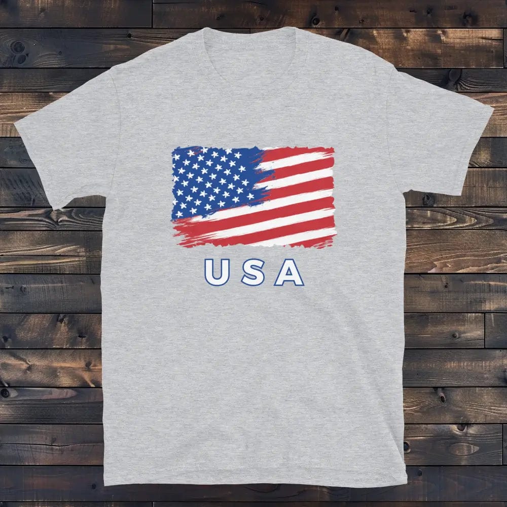 T-Shirt USA Homme Gris / S