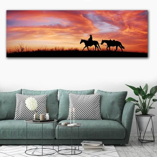 Tableau Cowboy Couleur 20x60cm