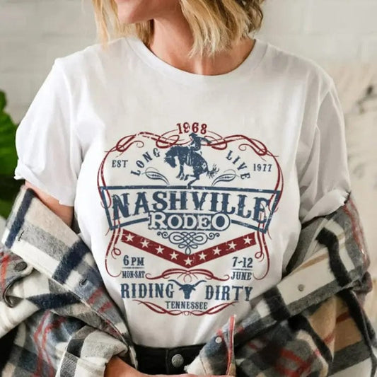 Tee Shirt Country Femme Blanc