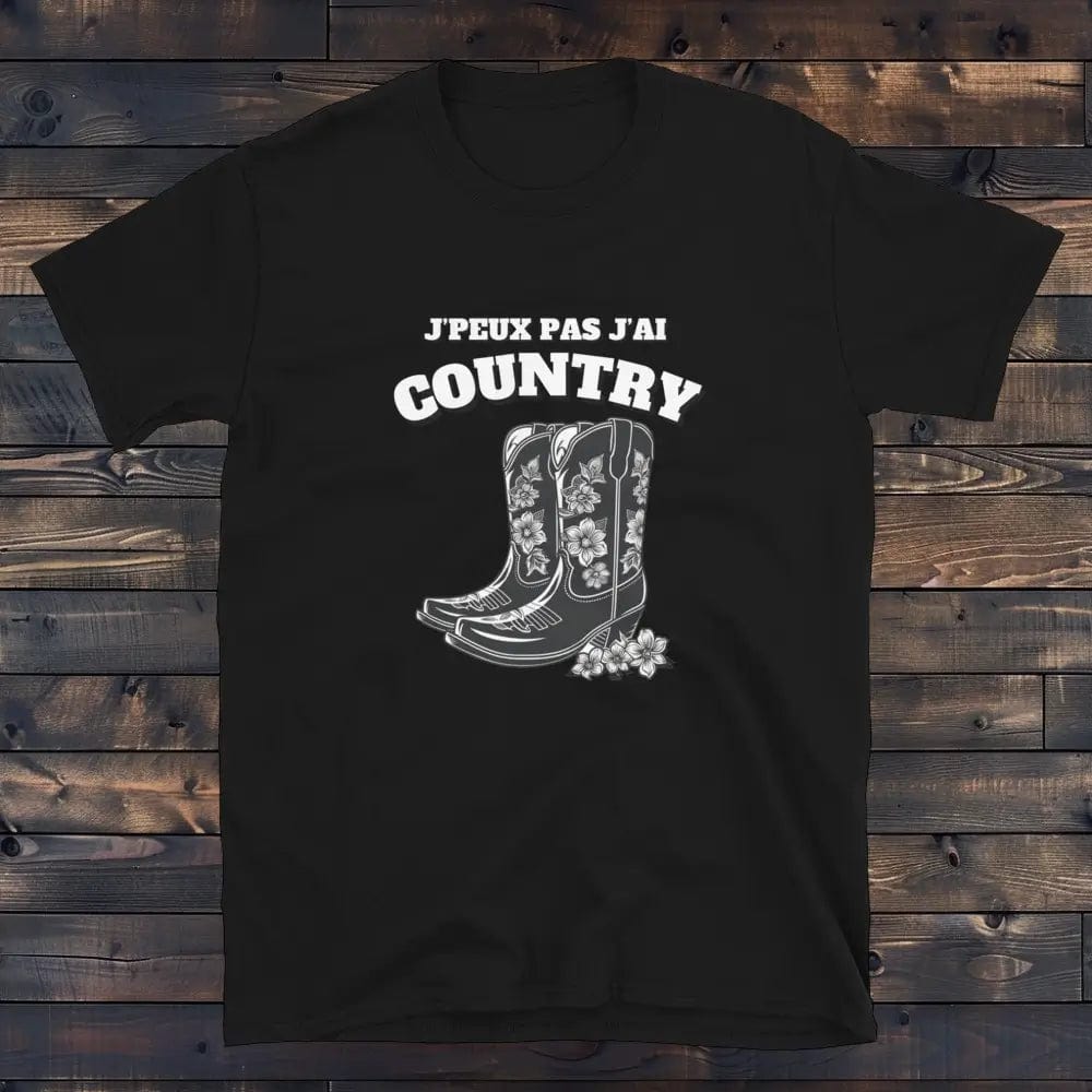 Tee Shirt J'Peux pas J'ai Country Noir / S