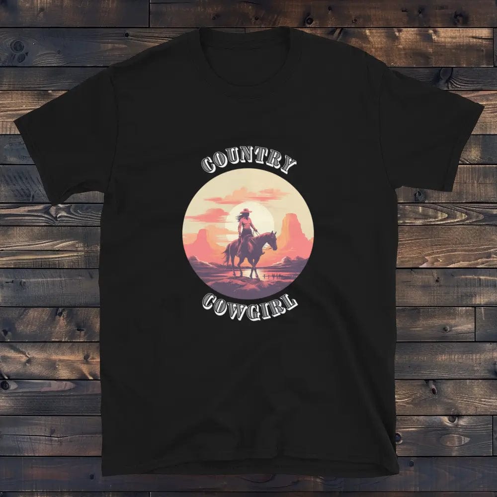 Tee Shirt Western Femme Country Noir / S